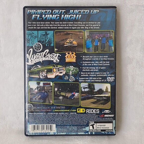 LA Rush PlayStation 2 PS2 Replacement Case and Manual Only No Game Disc - Picture 6 of 7